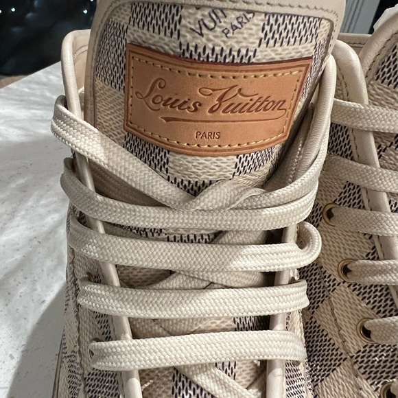 Louis Vuitton Damier Azur Hi Top Sneaker Size 37.5. - Picture 5 of 12